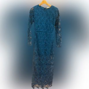 Maje green/blue evening gown. Size 1